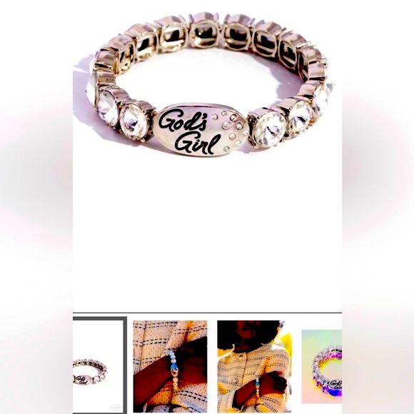 🙏💎 $15 SET❗️ INSPIRATIONAL❗️PAPARAZZI “GOD’S GIRL” WHITE NECKLACE & BRACELET❗️💎🙏 - Picture 5 of 10